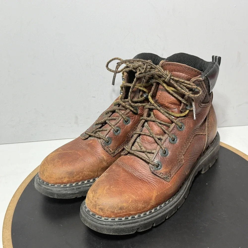 Red Wing Shoes Boots Mens Size 7.5 B Brown Leather EH Work Combat 1626 USA